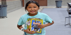 Student with her books